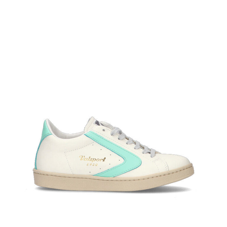 VALSPORT TOURNAMENT Sneaker donna bianca/acquamarina in pelle