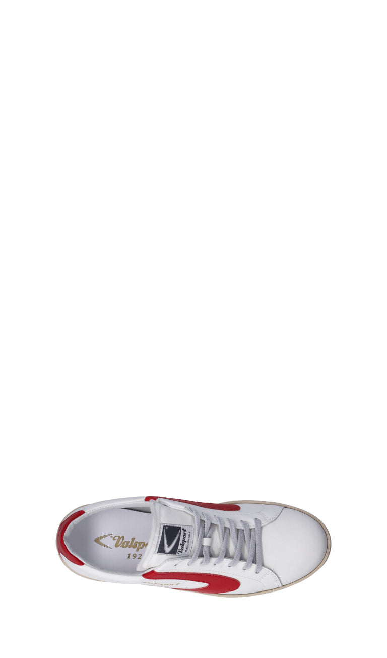 VALSPORT Sneaker uomo bianca/rossa in pelle