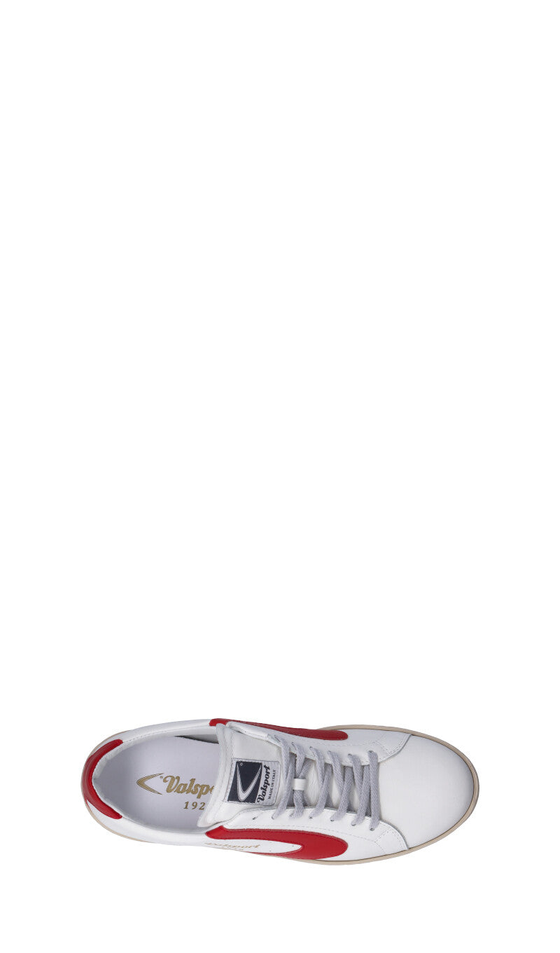 VALSPORT Sneaker uomo bianca/rossa in pelle