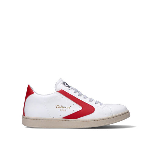 VALSPORT Sneaker uomo bianca/rossa in pelle