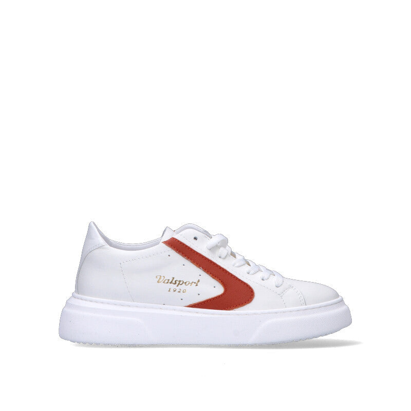 VALSPORT Sneaker donna bianca/arancio in pelle