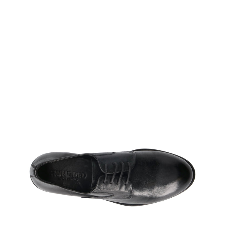 HUNDRED 100 Stringata donna nera in pelle