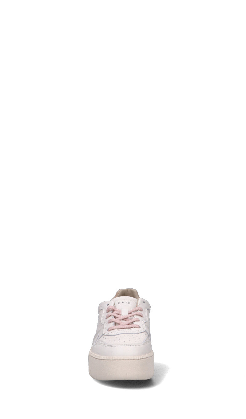 D.A.T.E. Sneaker donna panna/rosa in pelle