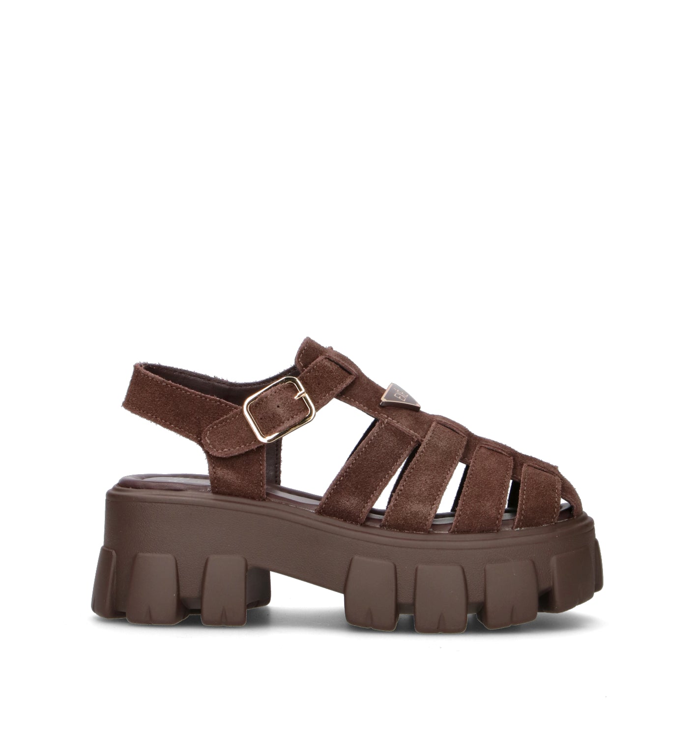 EXE Sandalo donna marrone in pelle