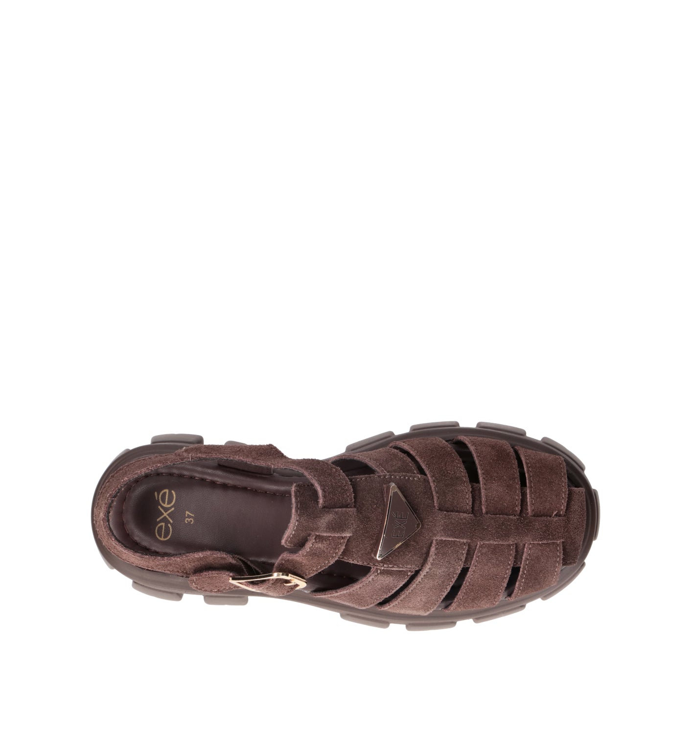 EXE Sandalo donna marrone in pelle