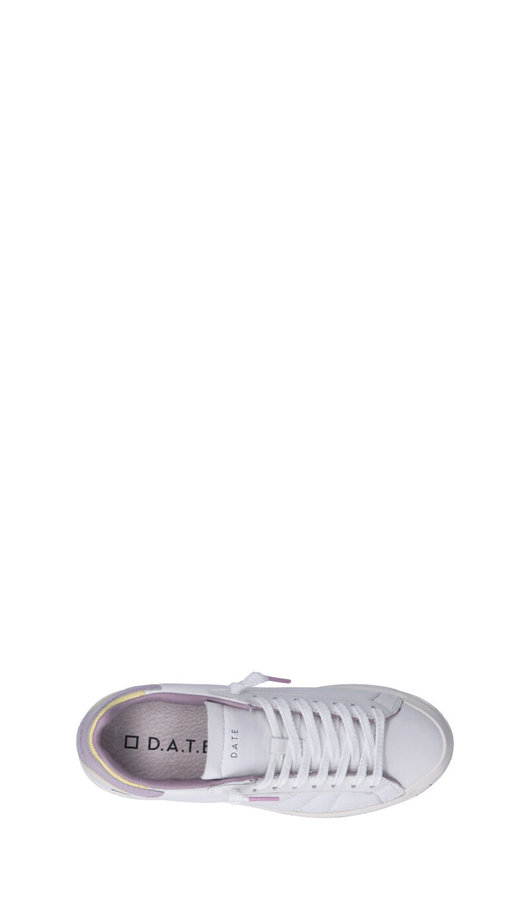 D.A.T.E. BASE SOFT Sneaker donna bianca/lilla in pelle
