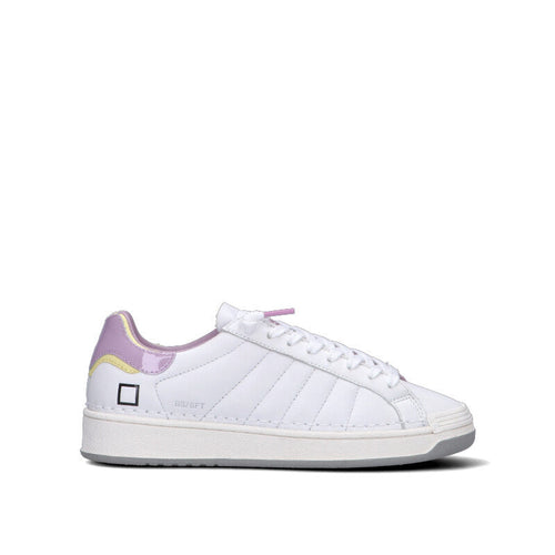 D.A.T.E. BASE SOFT Sneaker donna bianca/lilla in pelle