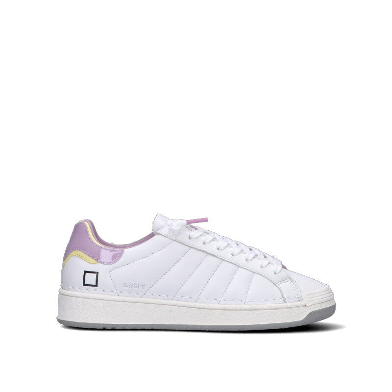D.A.T.E. BASE SOFT Sneaker donna bianca/lilla in pelle