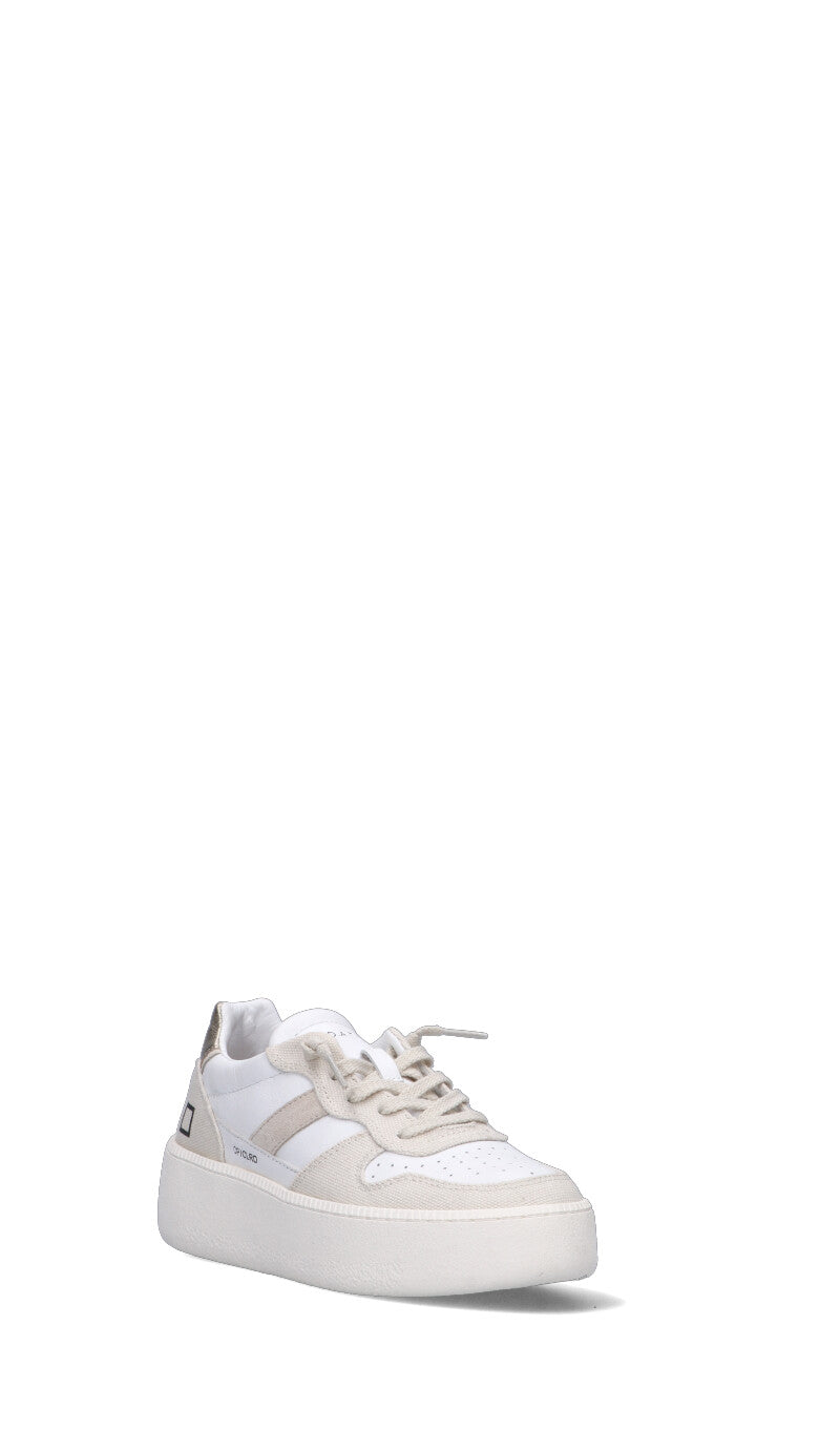 D.A.T.E. COURT PLATFORM Sneaker donna bianca/beige
