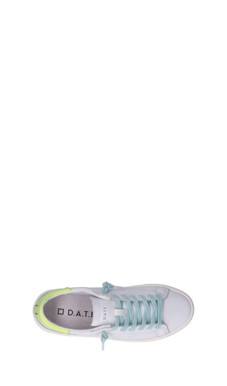 D.A.T.E. SONICA CALF Sneaker donna bianca/gialla in pelle