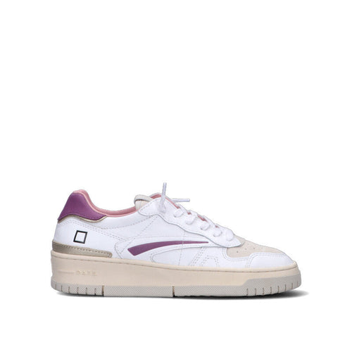 D.A.T.E. TORNEO PURE CALF Sneaker donna bianca/malva in pelle