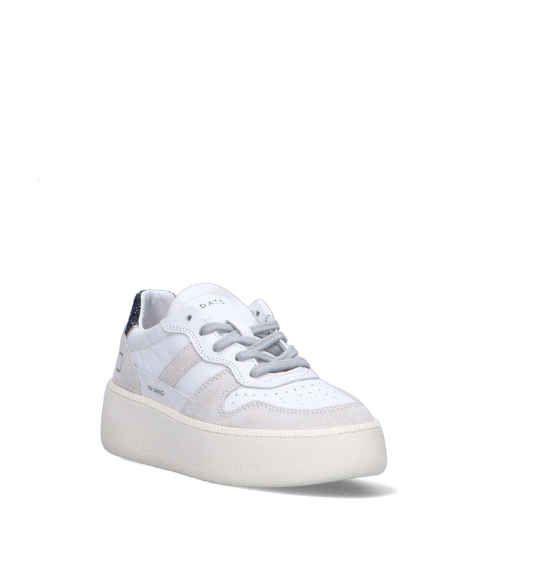 D.A.T.E. Sneaker donna bianca in pelle