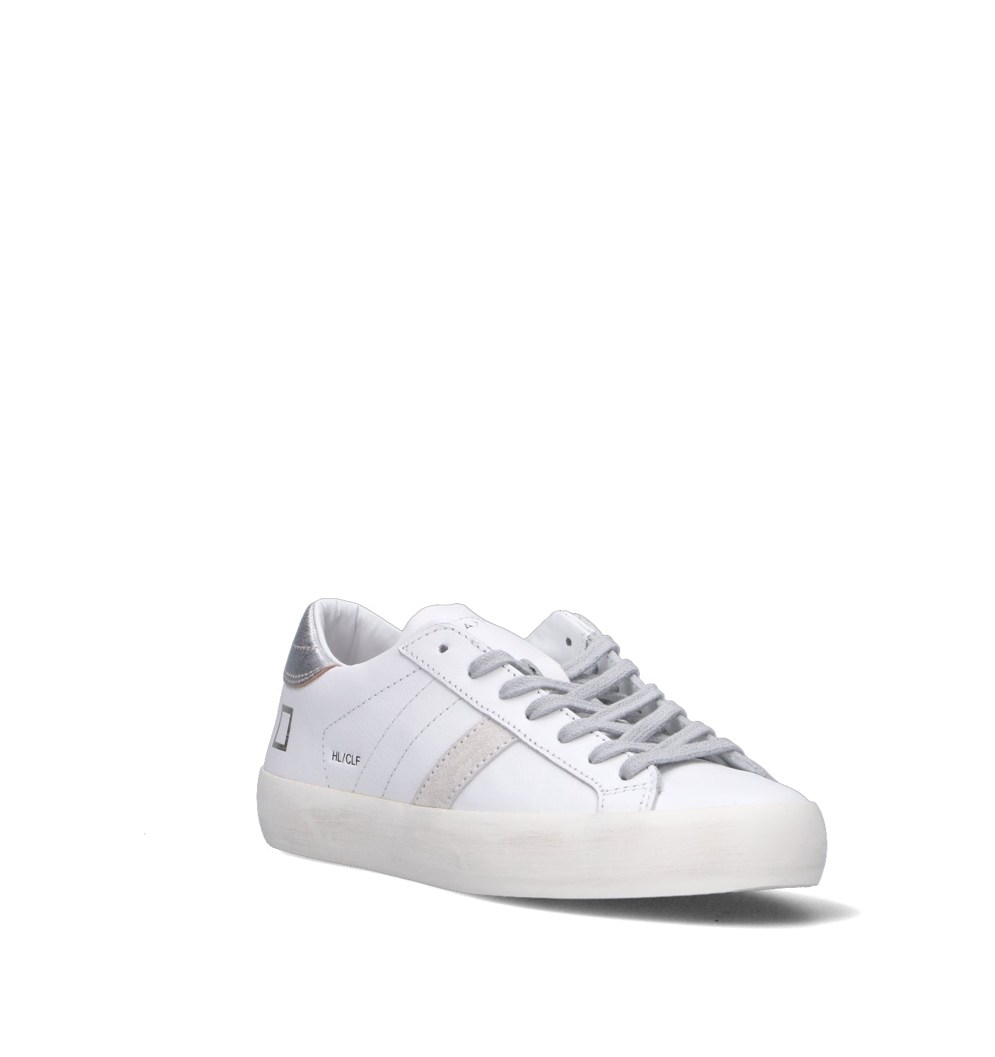 D.A.T.E. Sneaker donna bianca/argento in pelle