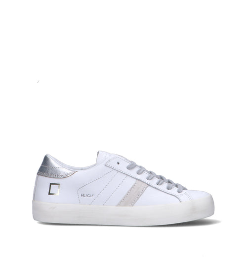 D.A.T.E. Sneaker donna bianca/argento in pelle