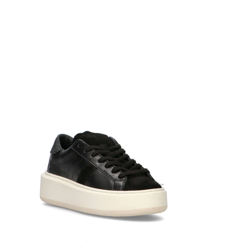 D.A.T.E. Sneaker donna nera in pelle