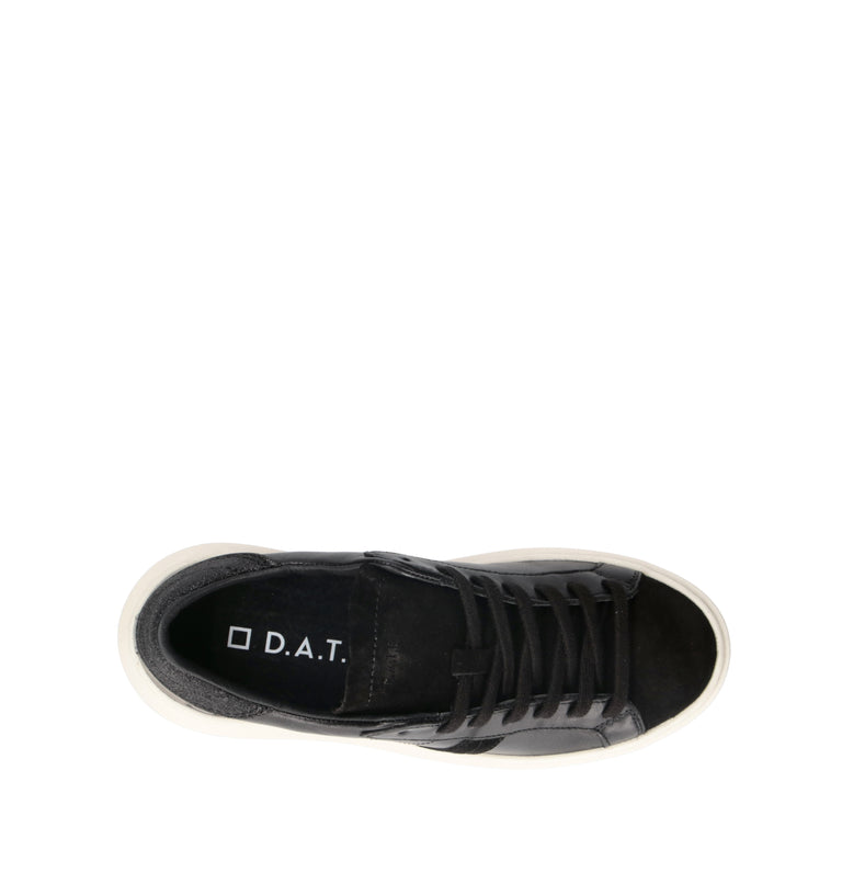 D.A.T.E. Sneaker donna nera in pelle
