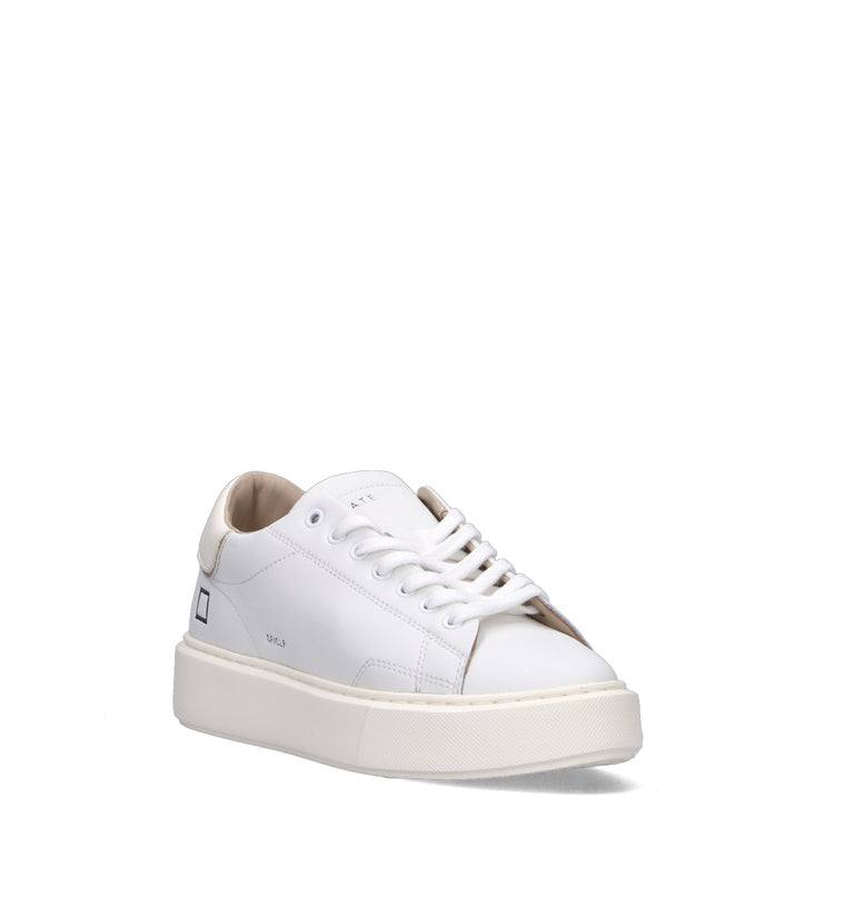 D.A.T.E. Sneaker donna bianca in pelle