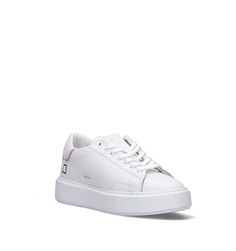 D.A.T.E. Sneaker donna bianca in pelle