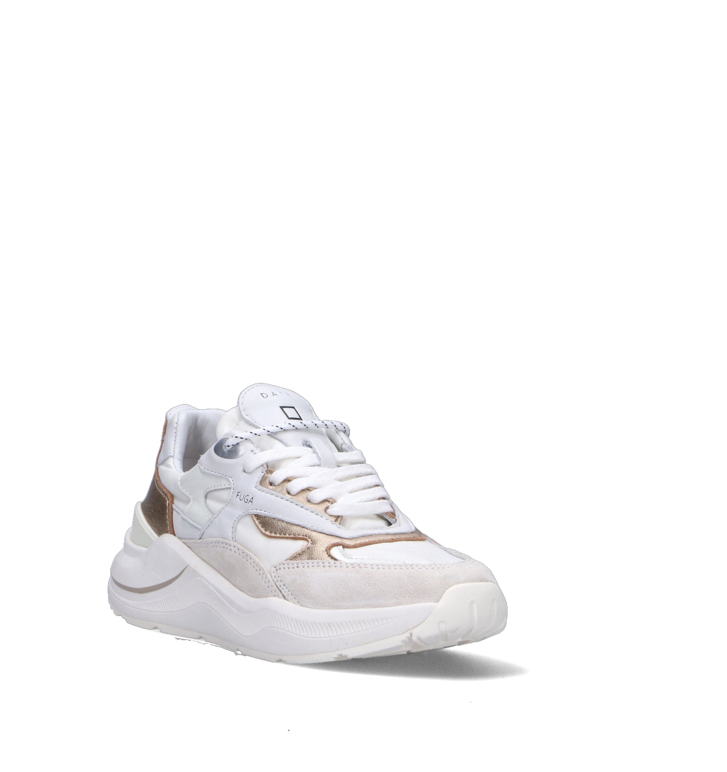 D.A.T.E. Sneaker donna bianca/oro