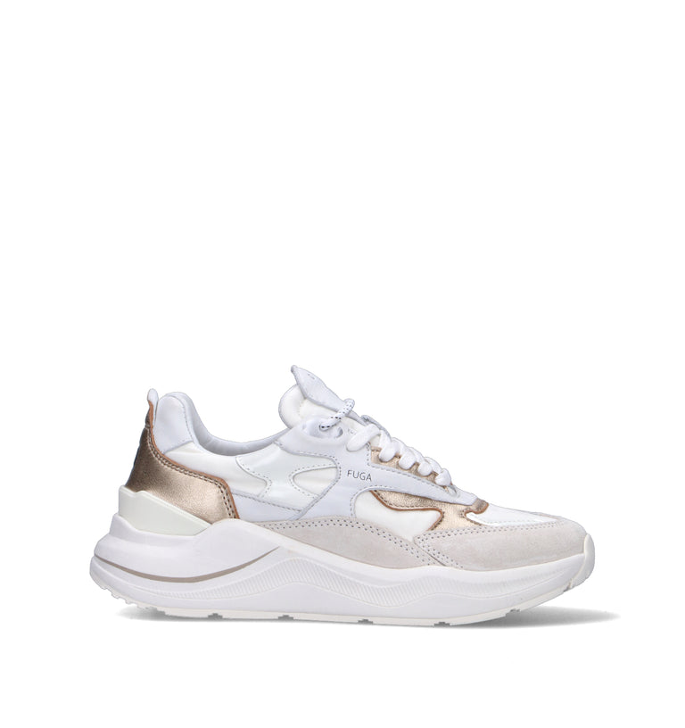 D.A.T.E. Sneaker donna bianca/oro