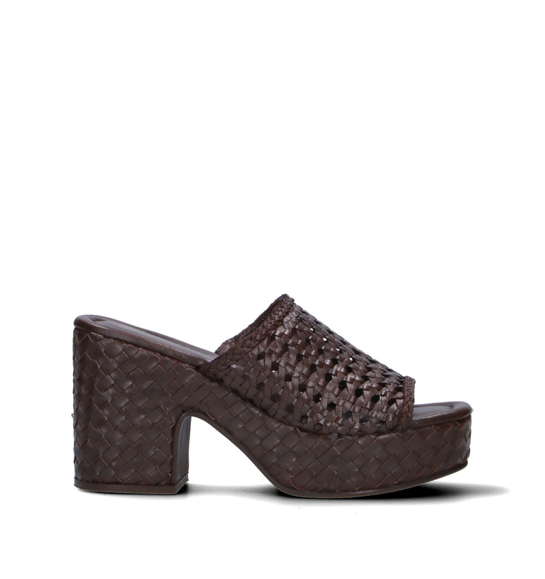 EXE Sandalo donna marrone in pelle