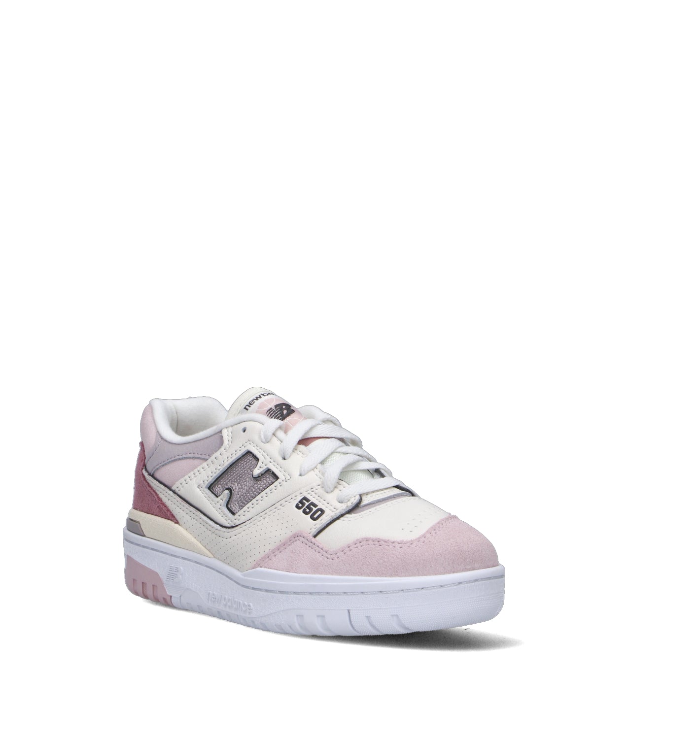 NEW BALANCE 550 Sneaker donna bianca/rosa in pelle