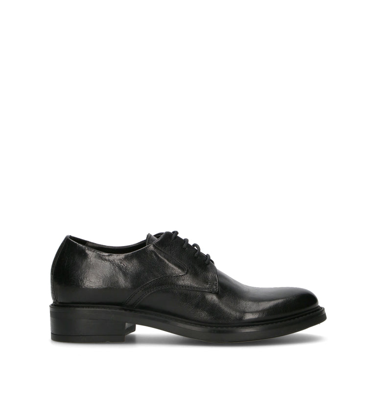 HUNDRED 100 Stringata donna nera in pelle