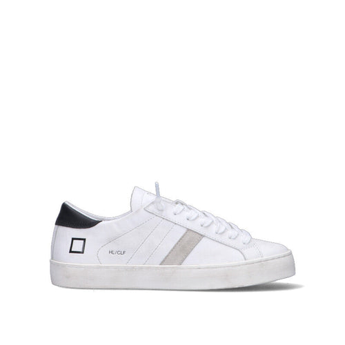 D.A.T.E. HILL LOW CALF Sneaker donna bianca/nera in pelle
