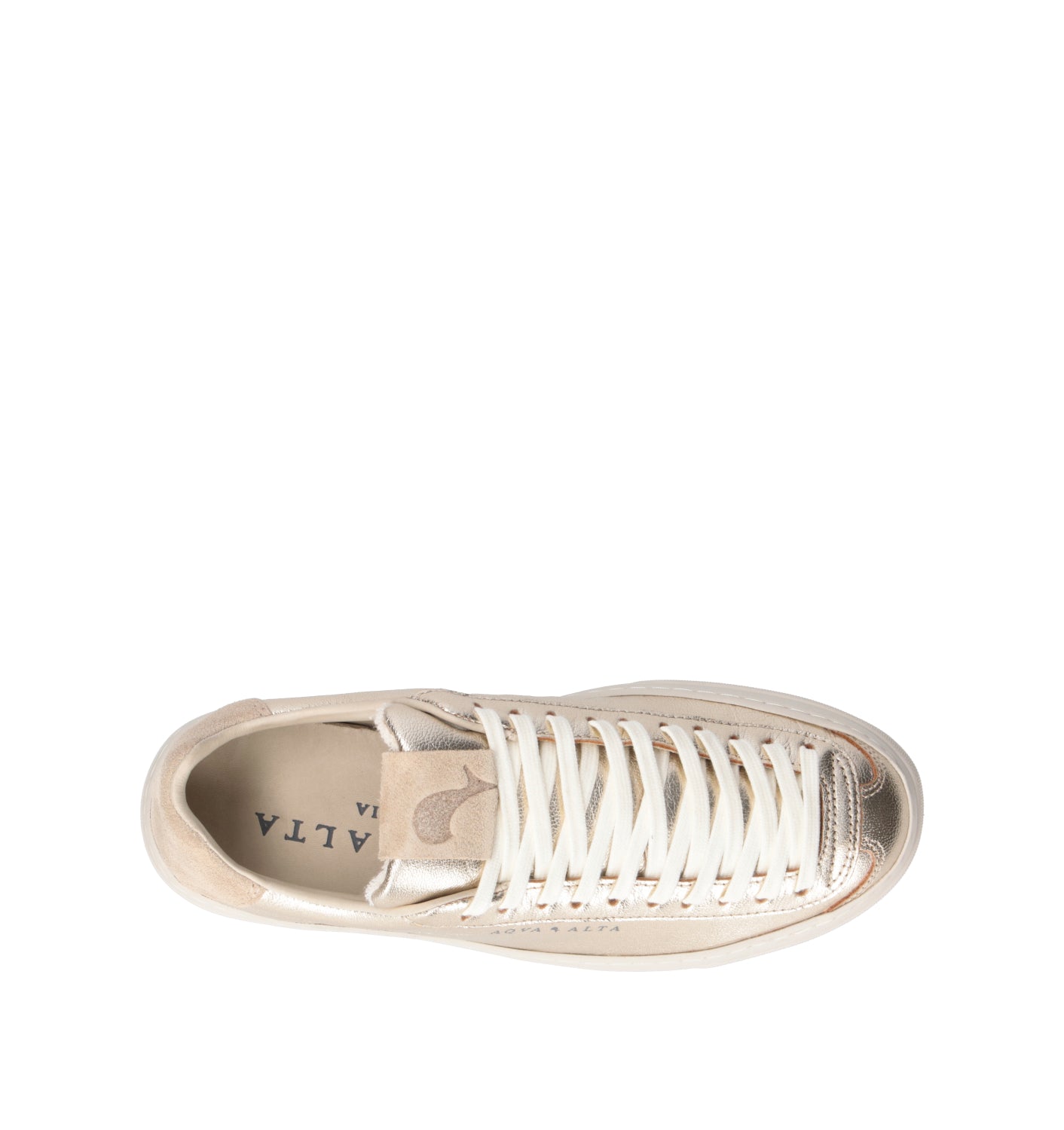 AQUA ALTA Sneaker donna platino in pelle