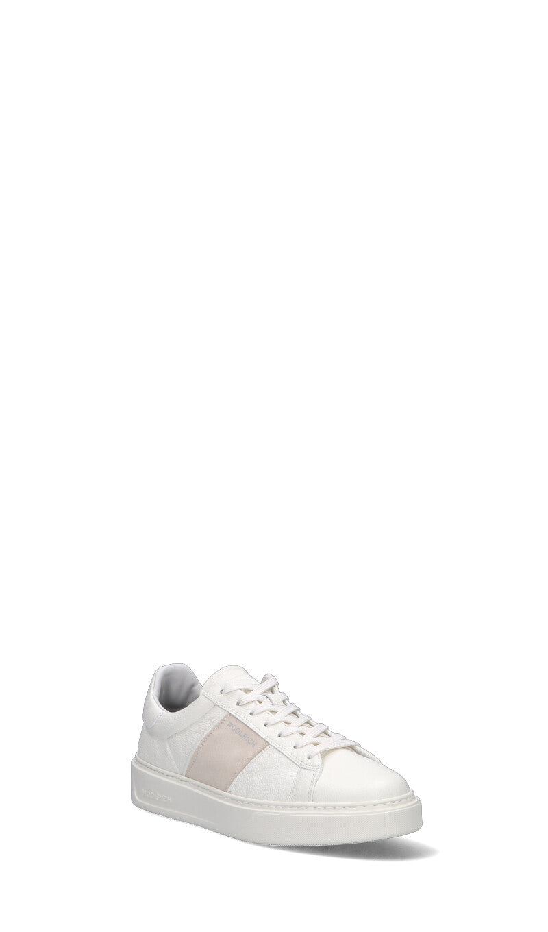WOOLRICH Sneaker uomo bianca in pelle