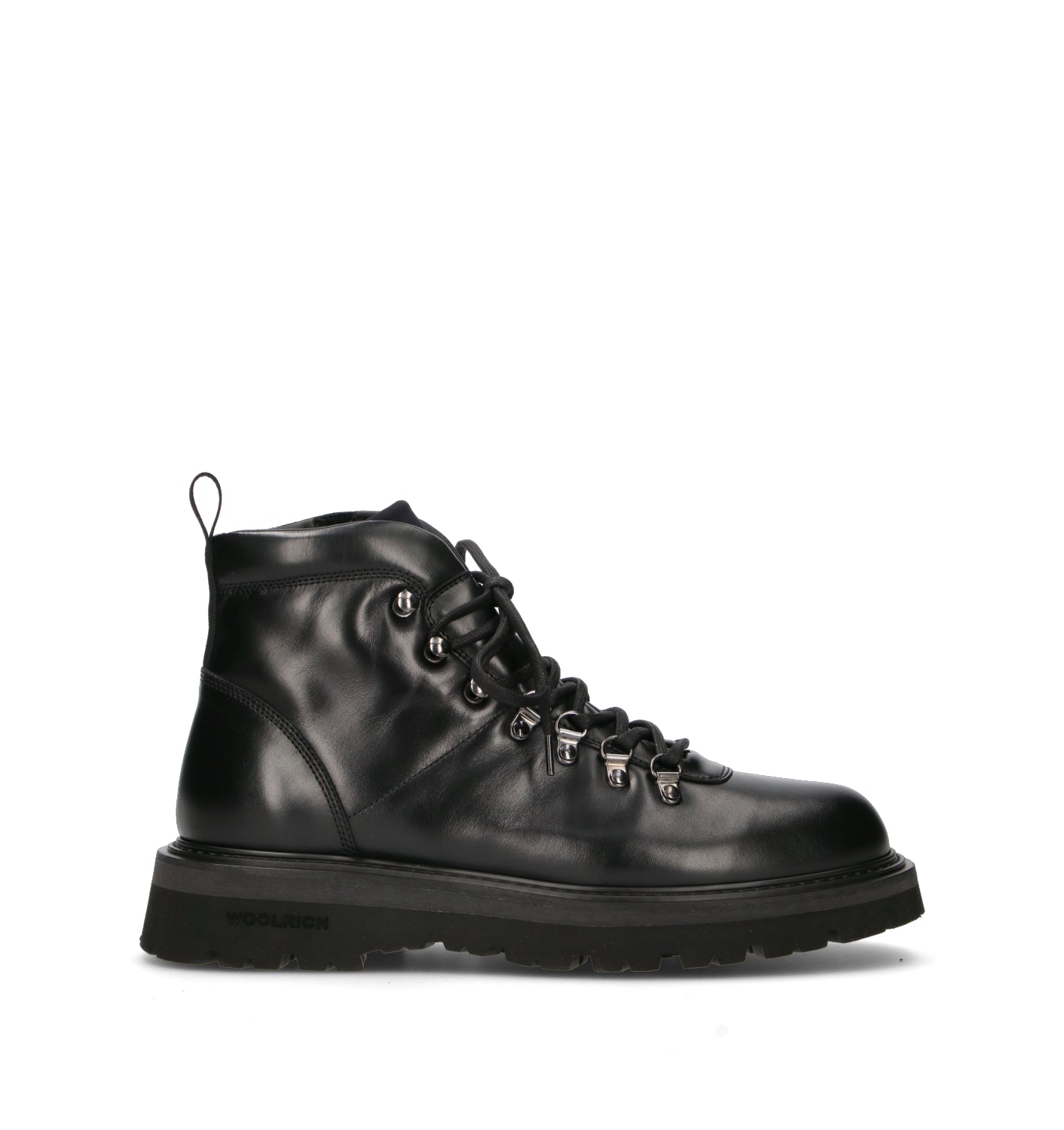 WOOLRICH Polacco uomo nero in pelle