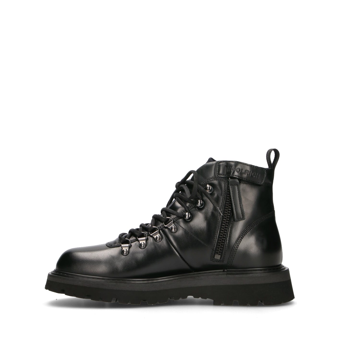 WOOLRICH Polacco uomo nero in pelle