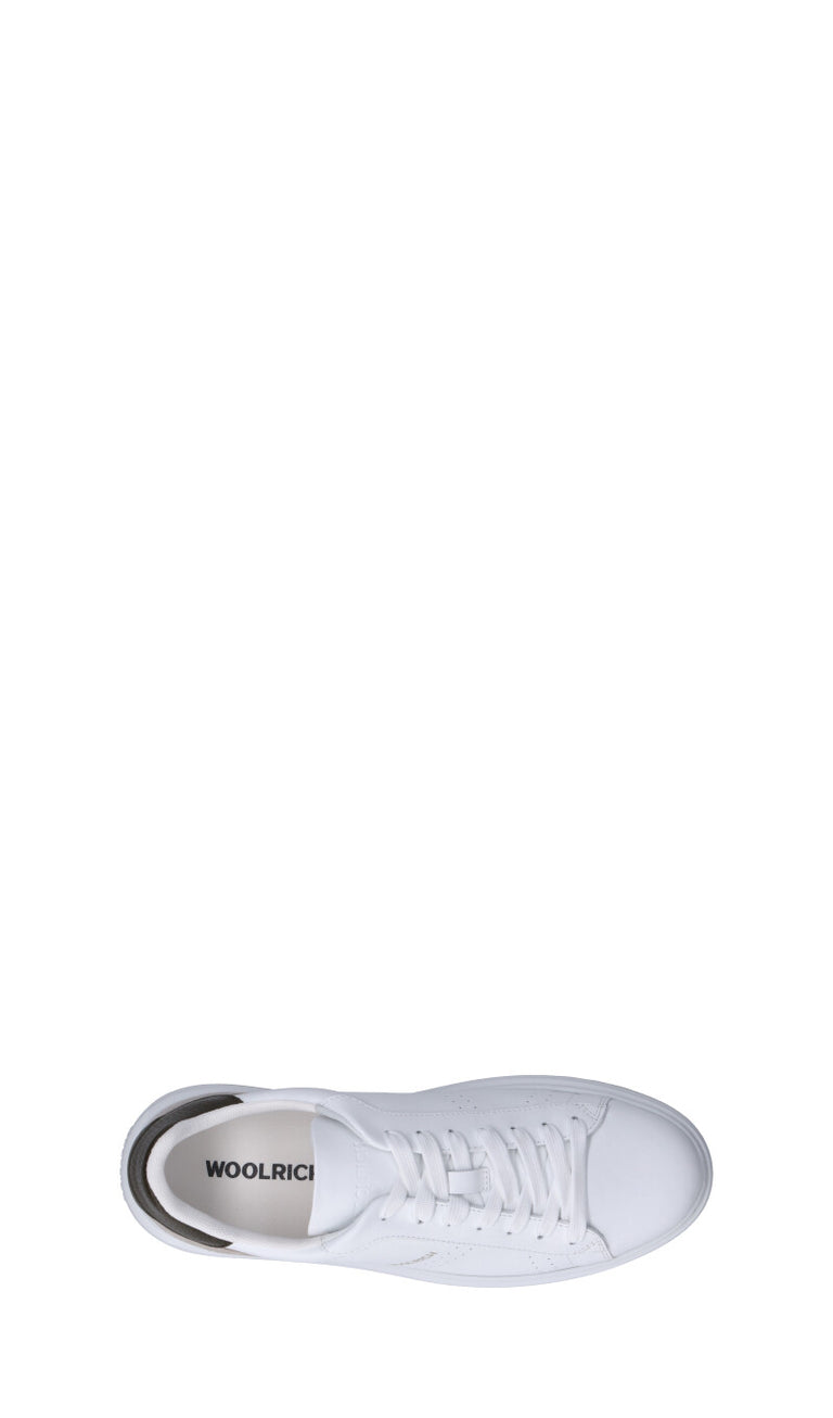 WOOLRICH Sneaker uomo bianca/militare in pelle