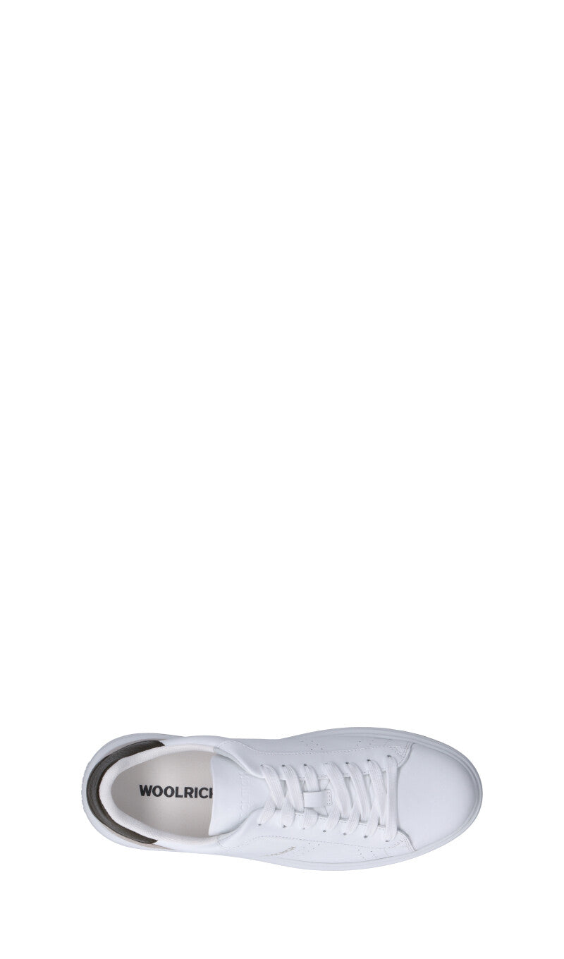 WOOLRICH Sneaker uomo bianca/militare in pelle