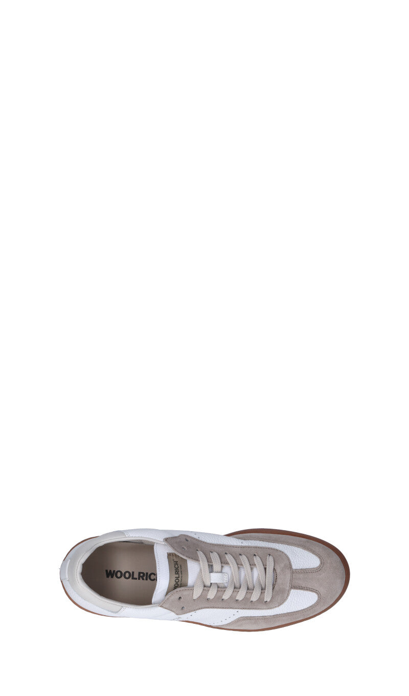WOOLRICH  Sneaker uomo bianca/beige in pelle