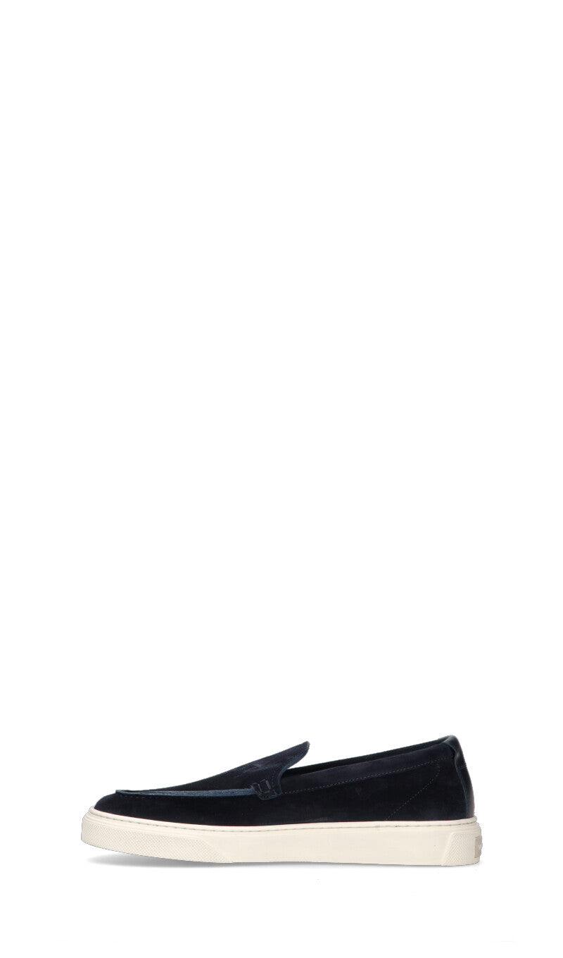 WOOLRICH  Slip on uomo blu in suede