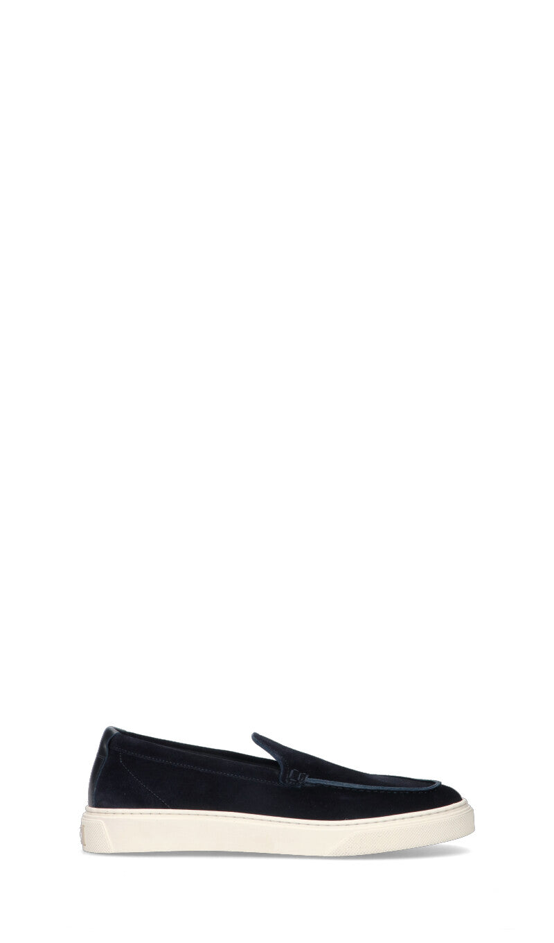 WOOLRICH  Slip on uomo blu in suede