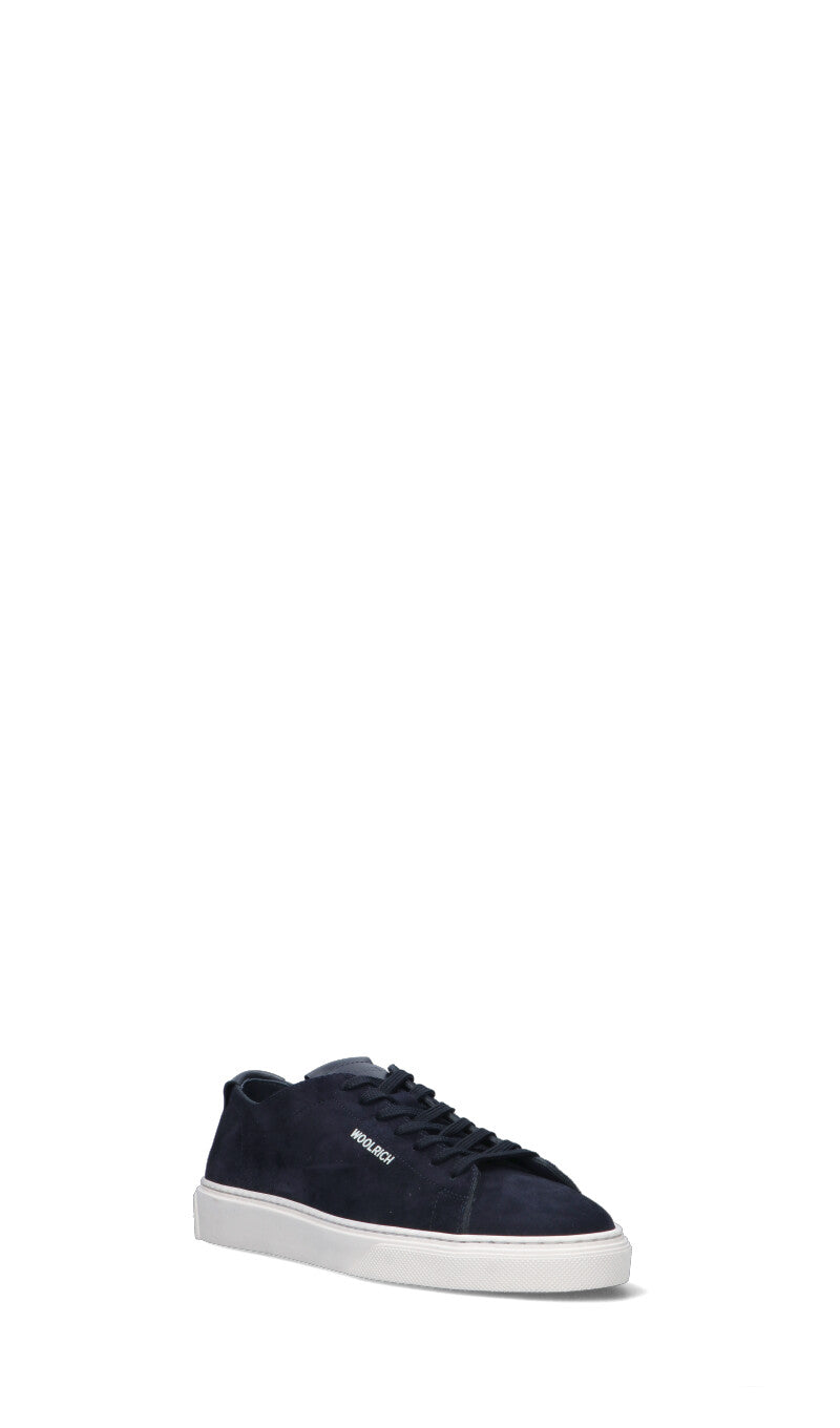 WOOLRICH  Sneaker uomo blu in suede