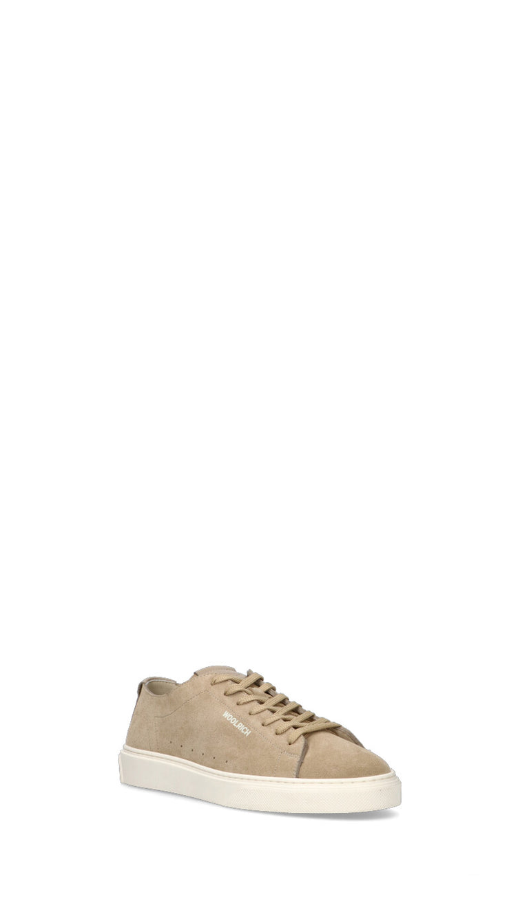 WOOLRICH  Sneaker uomo beige in suede