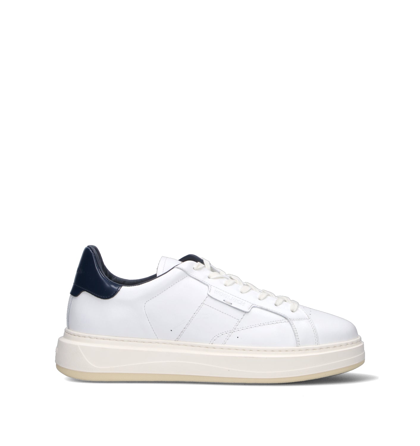 WOOLRICH Sneaker uomo bianca/blu in pelle