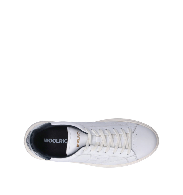 WOOLRICH Sneaker uomo bianca/blu in pelle