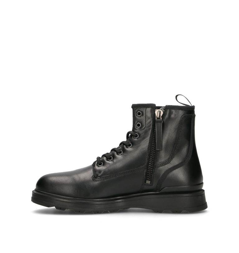 WOOLRICH Anfibio uomo nero in pelle