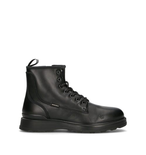 WOOLRICH Anfibio uomo nero in pelle