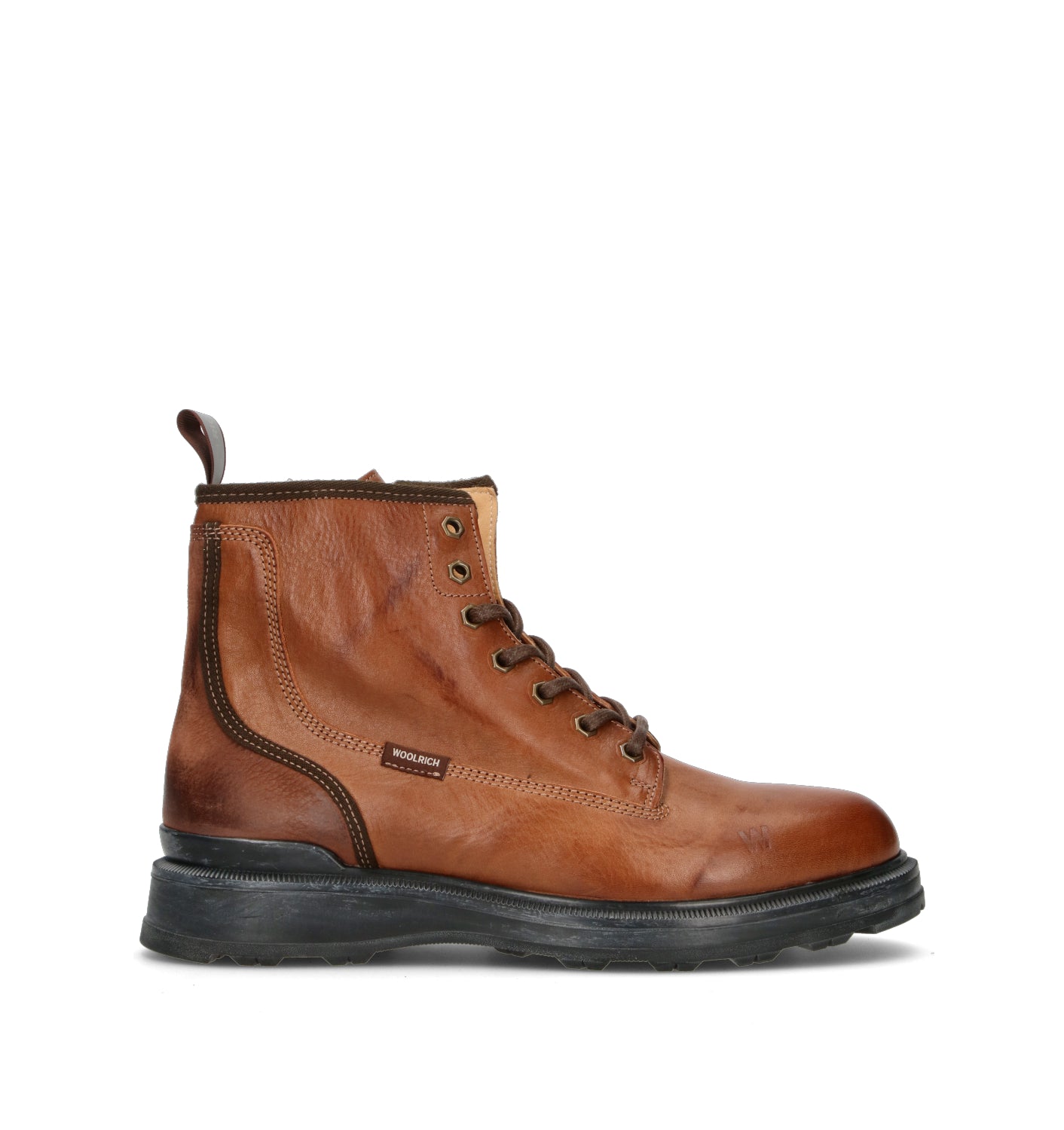 WOOLRICH Anfibio uomo cognac in pelle