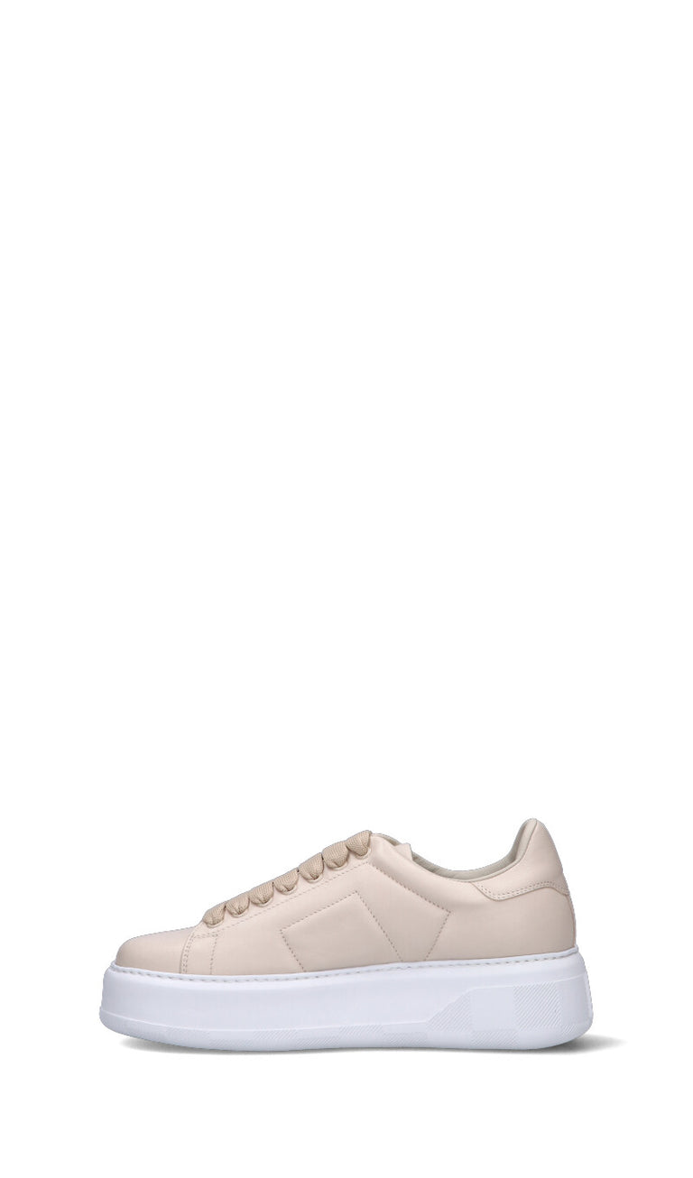 WOOLRICH Sneaker donna beige in pelle