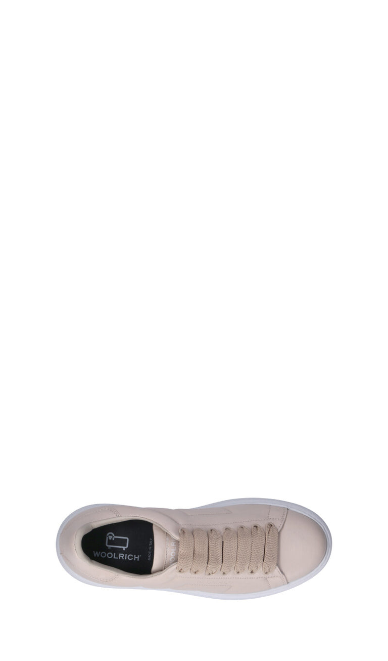 WOOLRICH Sneaker donna beige in pelle