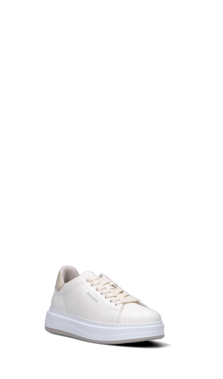 WOOLRICH Sneaker donna bianca in pelle