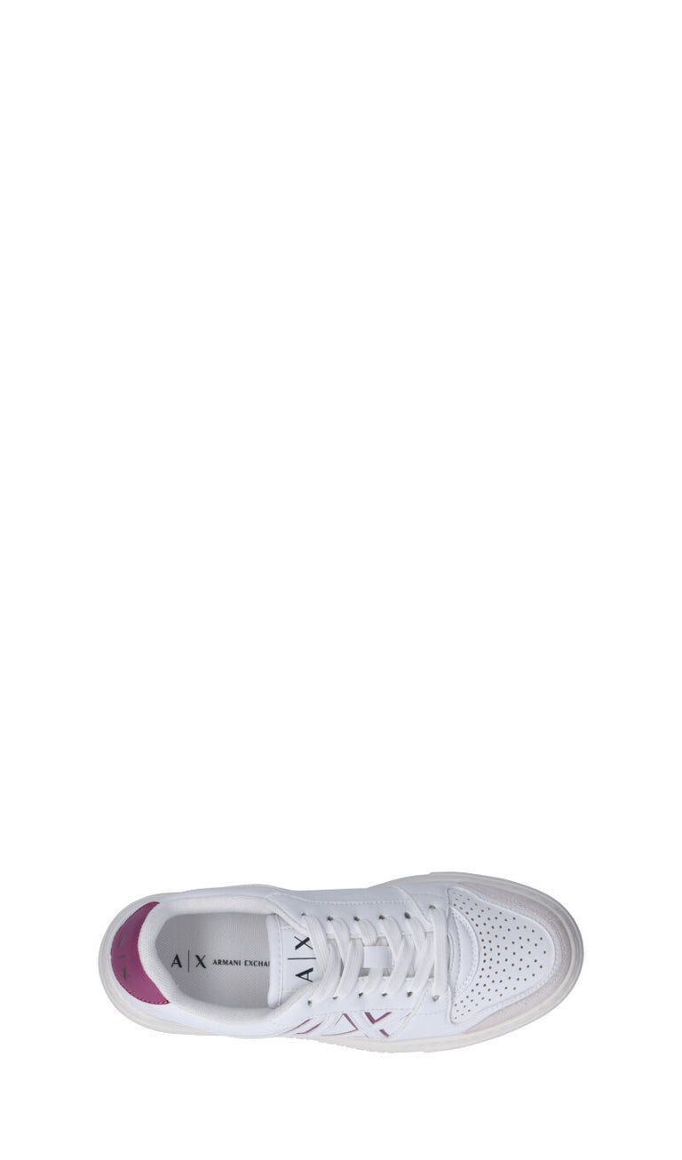 ARMANI EXCHANGE Sneaker donna bianca/fucsia in pelle