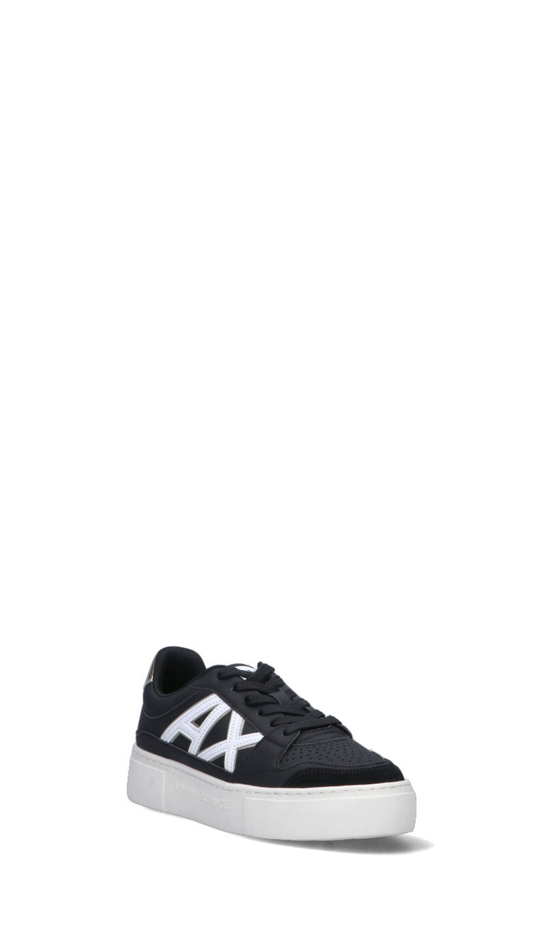 ARMANI EXCHANGE Sneaker donna nera in pelle