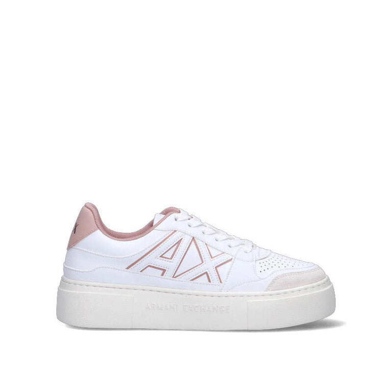 ARMANI EXCHANGE Sneaker donna bianca/rosa in pelle